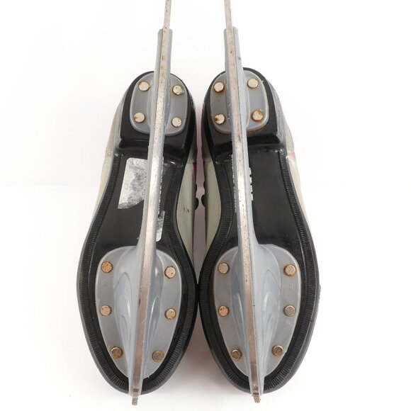 CCM Kids' Figure Ice Skates Size 2 Jamie Girl Pink Grey Butterfly Junior Lace-Up - Picture 3 of 15